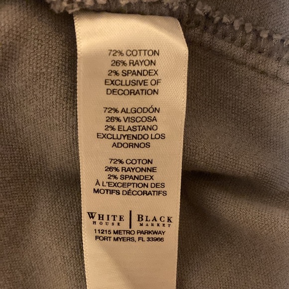 White House Black Market Grey Velvet Blazer / Moto- Jacket | Ruffle Detailing - Picture 9 of 12